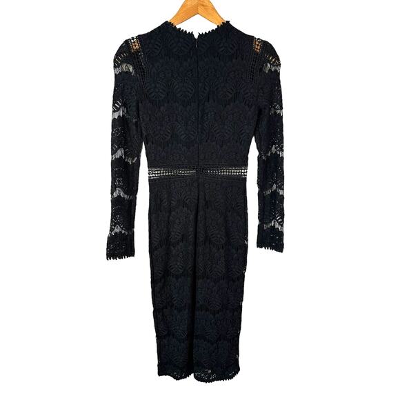 Love by Design New Women's Long Sleeve Lace Overlay Dress Black Size XS - Picture 4 of 13
